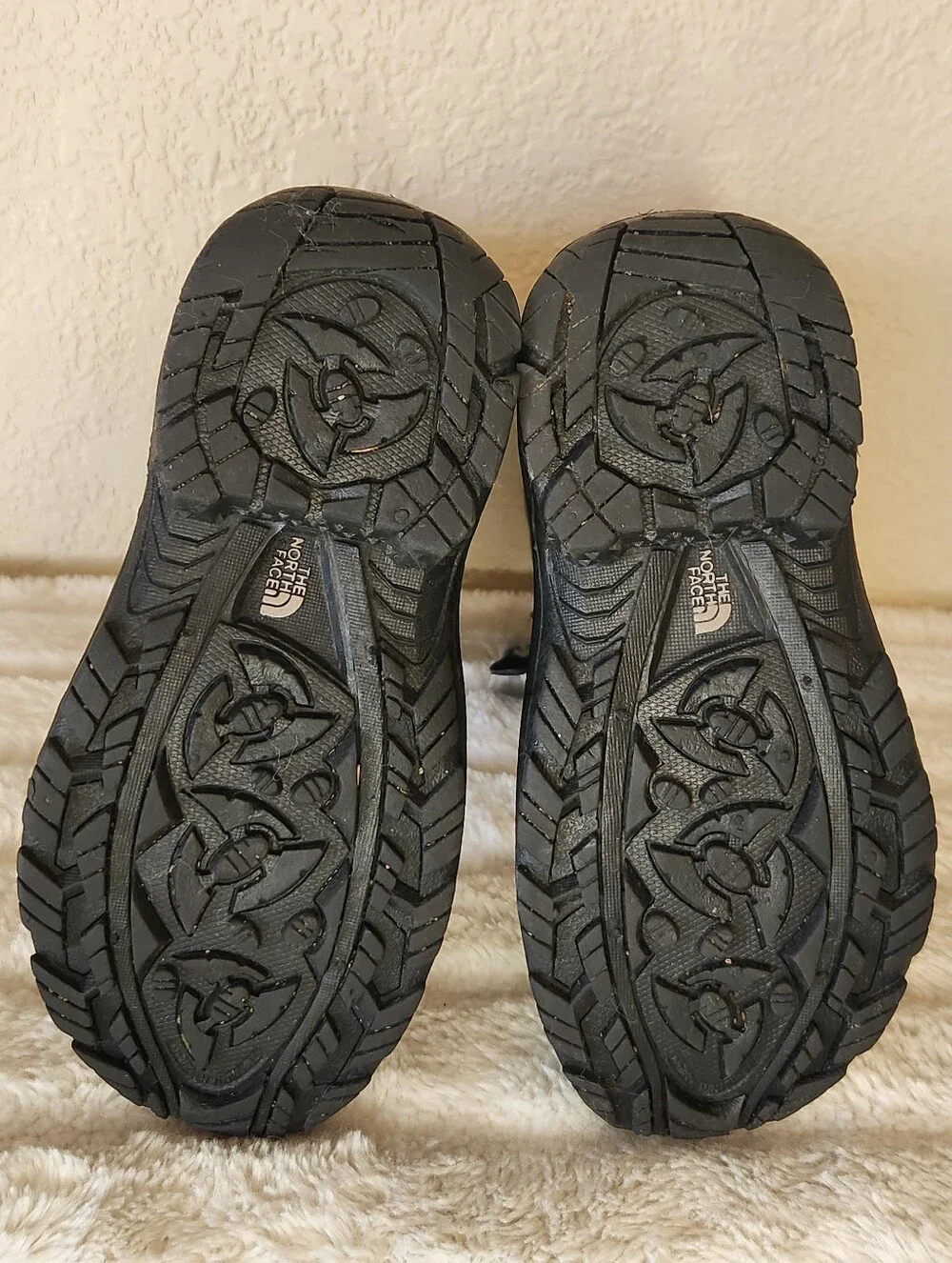 The North Face Black Winter Boot with Hook-and-Loop Strap